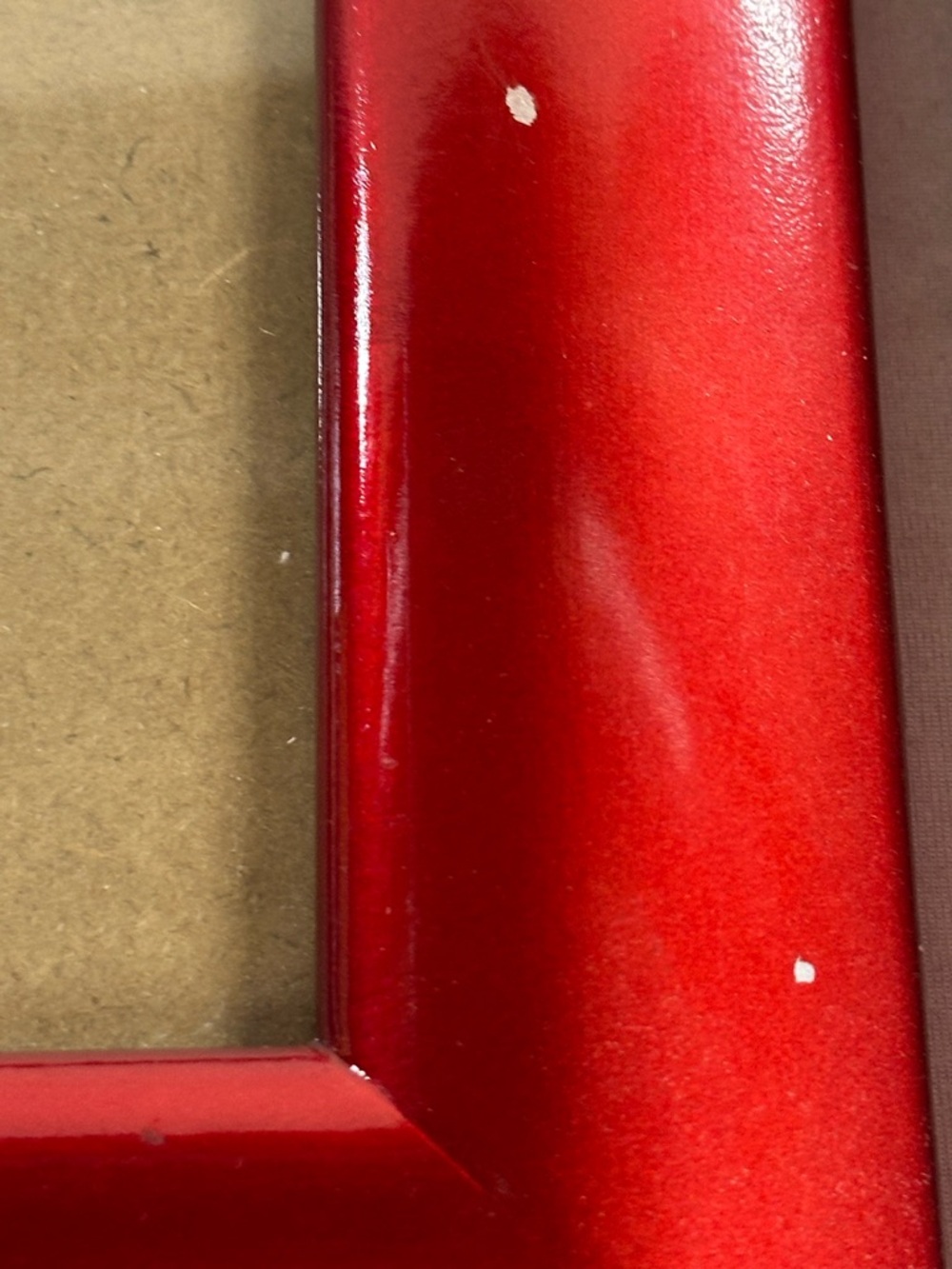 Glossy Metallic Red Picture Frames (lot of 2) - Picture 4 of 5
